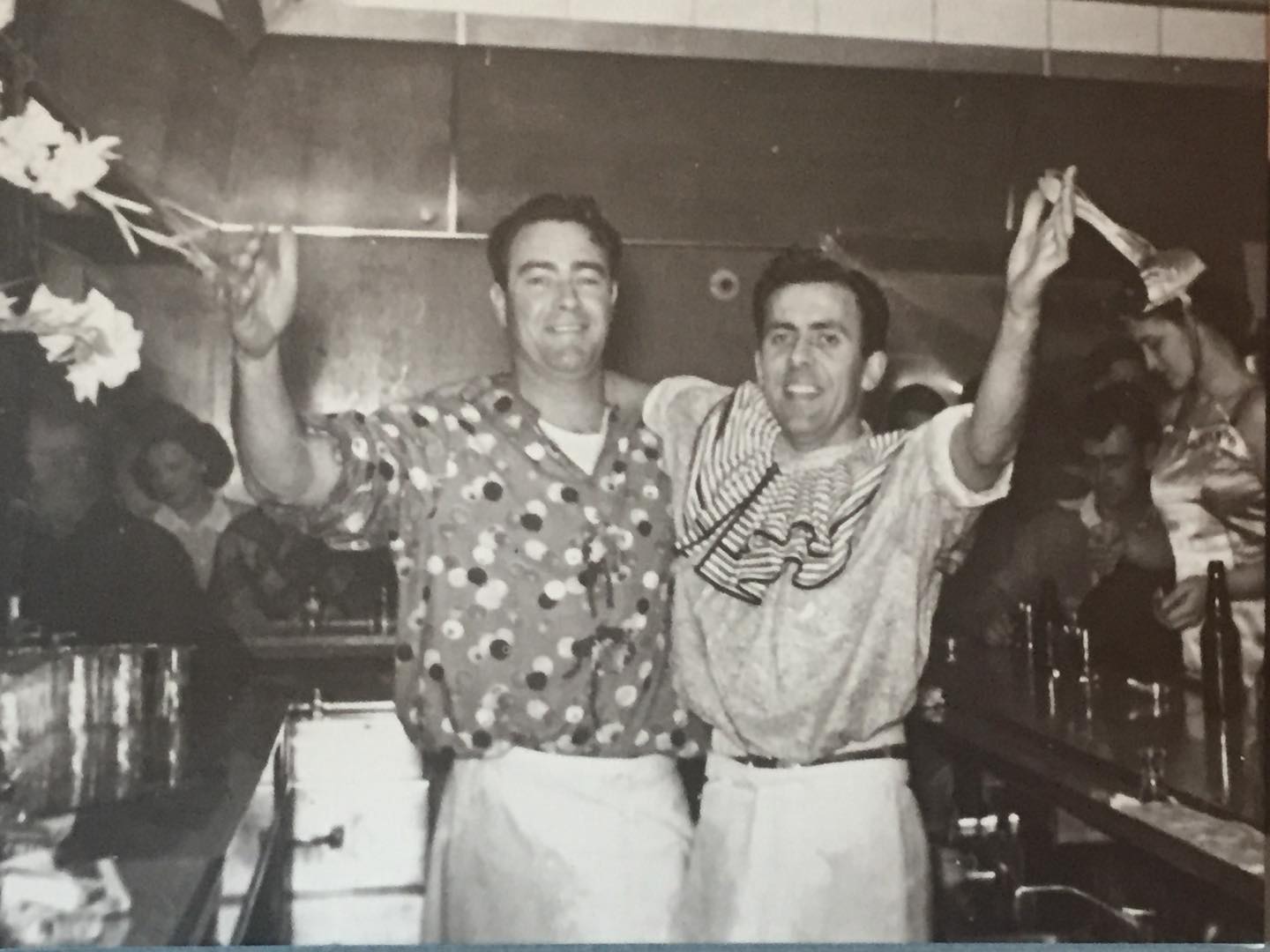nick celebrating with
friend
